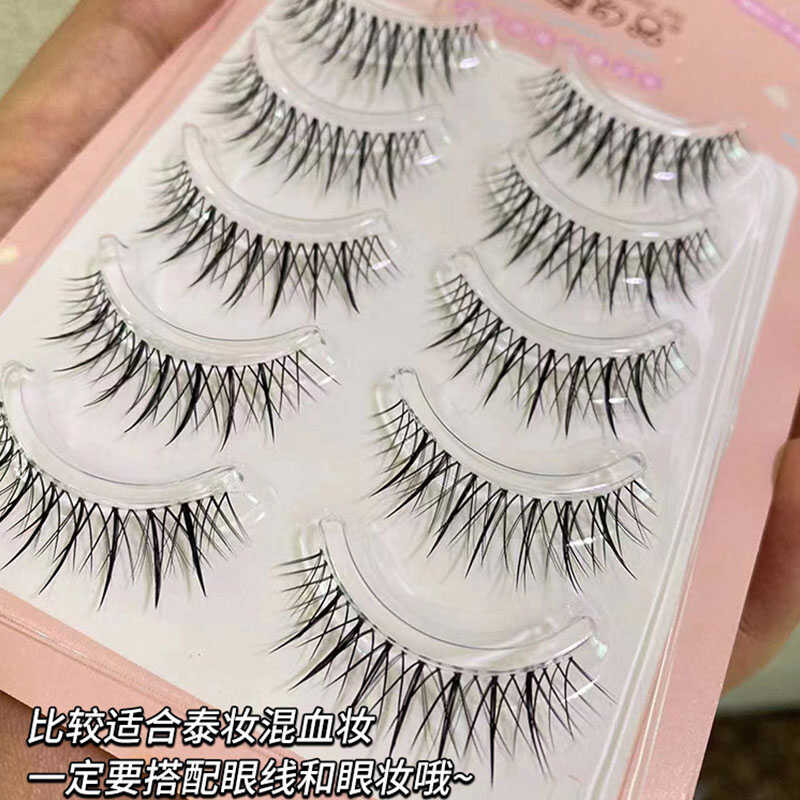 ▥ New Little Devil Air ขนตาปลอมธรรมชาติโปร่งใส Band ญี่ปุ่นจำล