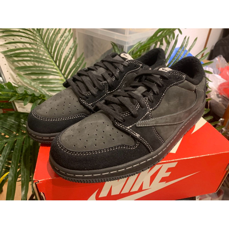 ♞,♘Nike Air Jordan 1 Low x Travis Scott Black Phantom มือสอง ไม่การันตีแท้ค่ะ  Size 10.5 US / 44.5