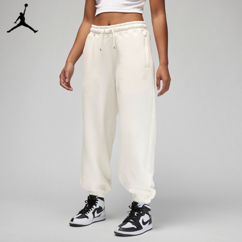 ♞,♘,♙【พร้อมส่ง】ของแท้ 100% Nike Air Jordan กางเกงวอร์มขาตรง แบบผูกเชือก เรียบง่าย สําหรับผู้หญิง FB