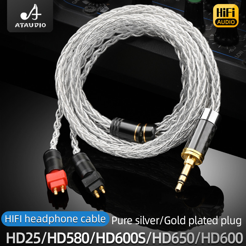 Ataudio HiFi สายเคเบิลหูฟัง 2.5 มม. 3.5 มม. XLR HD600 สําหรับ Sennheiser HD25 HD660S hd565