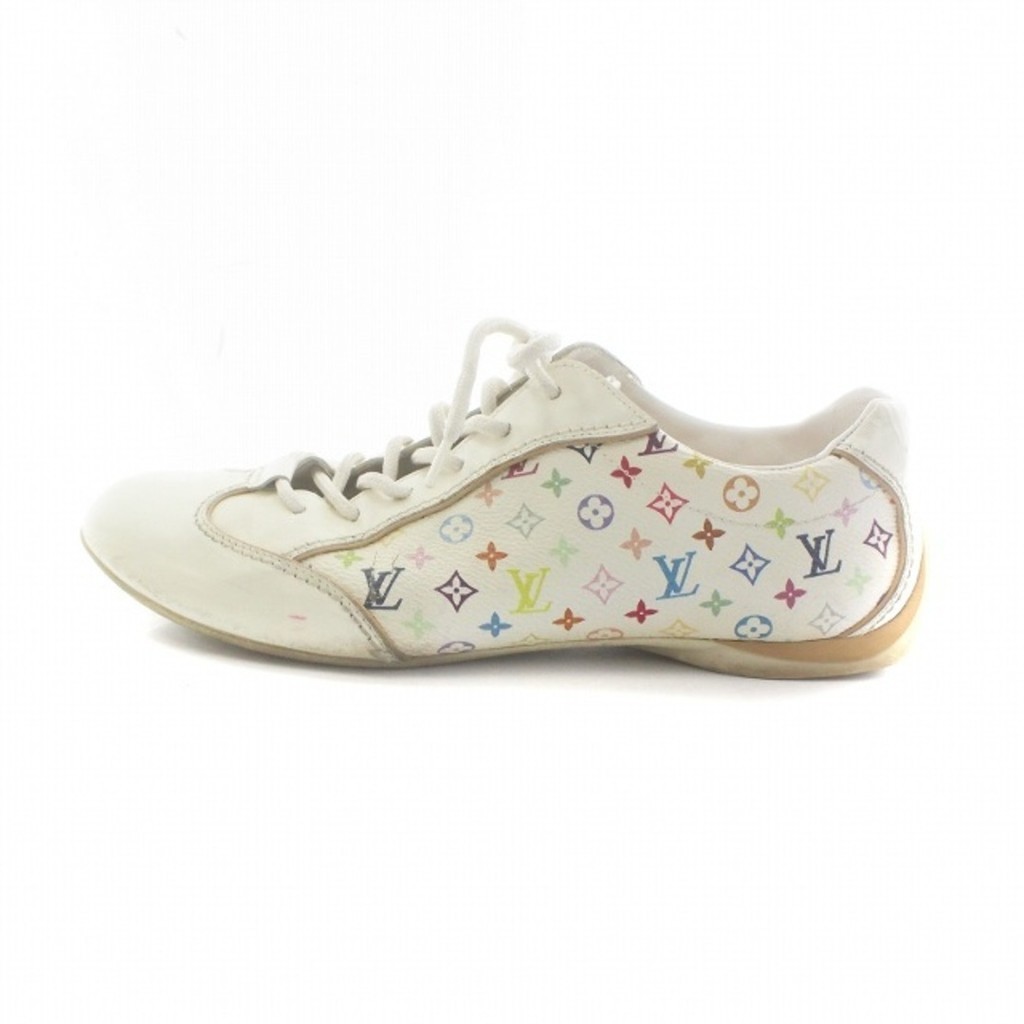 Louis Vuitton รองเท้าผ้าใบ รองเท้าหนัง โลโก้โมโนแกรม มือสอง สไตล์ญี่ปุ่น
