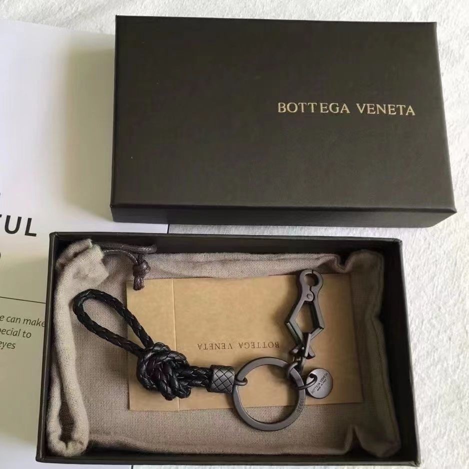 Bottega VENETA BV พวงกุญแจข้อมือถักมือ อเนกประสงค์ สร้างสรรค์ สําหรับรถยนต์ คู่รัก