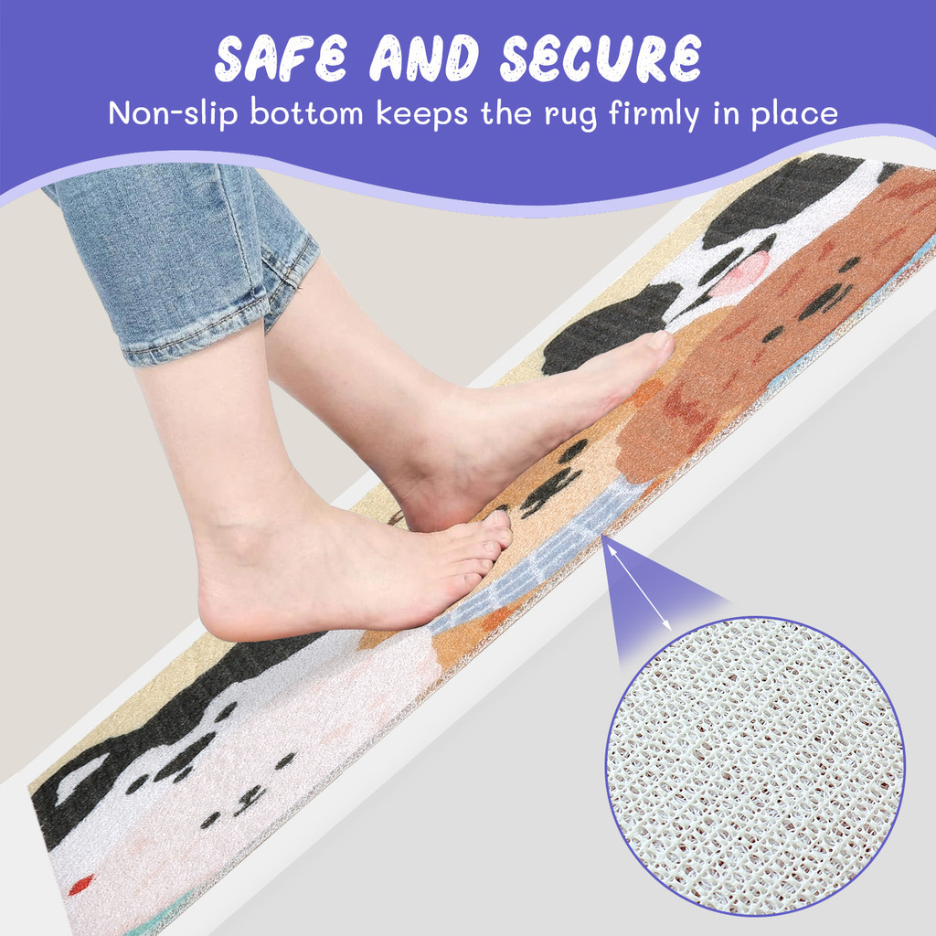 hot🔥การประกันคุณภาพ🔥 import Bathroom Anti-slip Shower Mat Floor Bath Rug Cuttable Soft Bathroom Bath