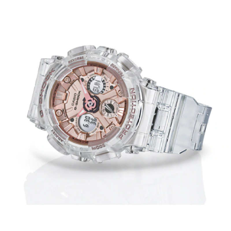 Win Watch shop Casio GShock Mini นาฬิกาข้อมือผู้หญิง สายเรซิ่นใส รุ่น GMAS120SR7Aรับประกันศูนย์ CMG