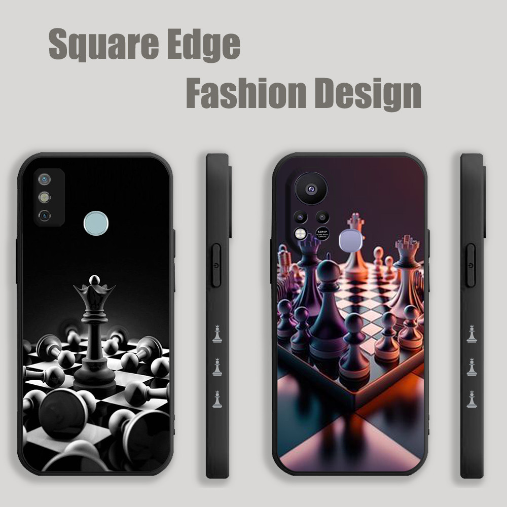 ปลอกสําหรับ Samsung A03S A73 A23 S21 S22 Ultra A72 A25 A05 A05s King International Chess Art Design 