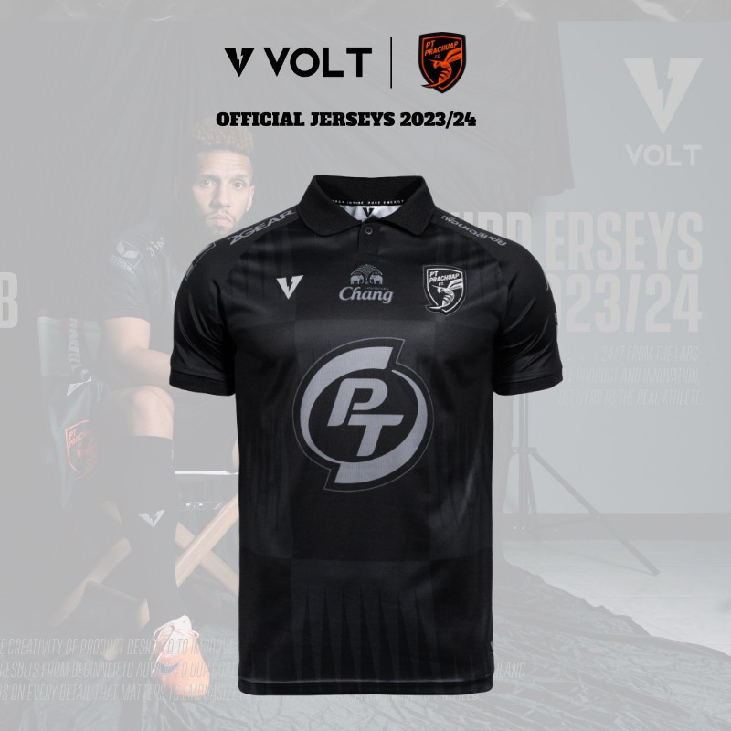 (ปรับแต่งฟรี)VOLT [สินค้าพร้อมส่ง] เสื้อฟุตบอล ชุดที่ 3 พีที ประจวบ เอฟซี สีดำ ของแท้ VECTOR 001 PT 