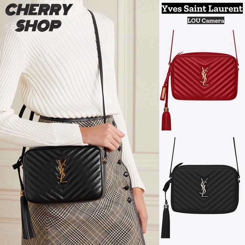 แซงต์โลร็องต์ Yves Saint Laurent LOU Camera Bag#612544# YSL กระเป๋าสะพาย & กระเป๋าสะพายข้างผู้หญิง