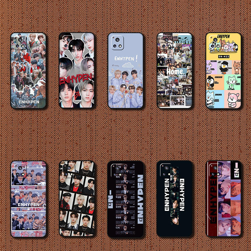 สําหรับ Vivo Y52S Y31S Y72 Y54S ENHYPEN เคสโทรศัพท์สีดําแบบนุ่ม