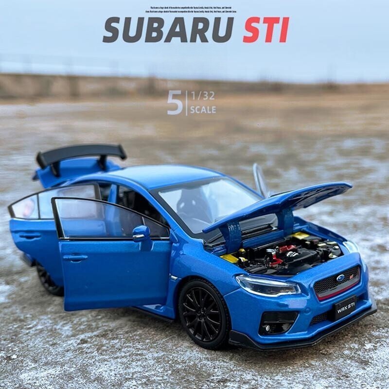 1/32 Subaru STI 2016 รถของเล่น, JKM Diecast Metal Racing รุ่นประตูเปิดคอลเลกชันการศึกษาสําหรับเด็ก