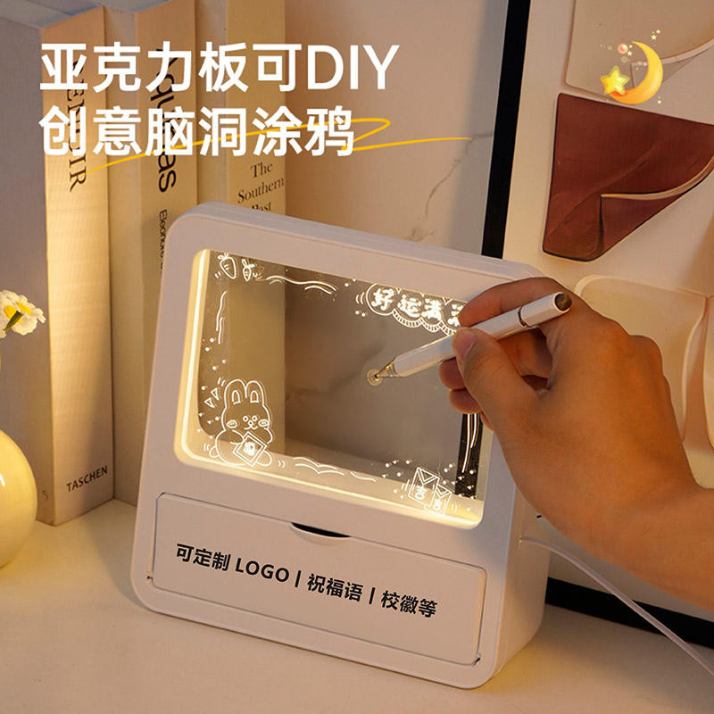 Creative Night Light///// Creative 3D Night Light ผู้ถือปากกาที่กําหนดเองนักเรียนเดสก์ท็อปเครื่องประ