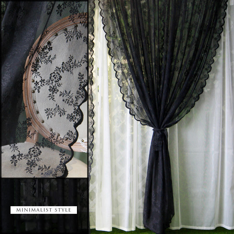 แนะนำ ผ้าม่าน ผ้าม่าน ผ้าโปร่ง แต่งลูกไม้ สีดํา สไตล์ฝรั่งเศส วินเทจ สําหรับตกแต่งหน้าต่าง ระเบียง บ้าน ห้องนอน ราคาพิเศษ มีเก็บเงินปลายทาง