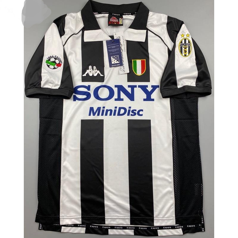 1997 Juventus Retro Home Jersey, Zidane Del Piero Armgalcho, Retro 1997-98 Jersey