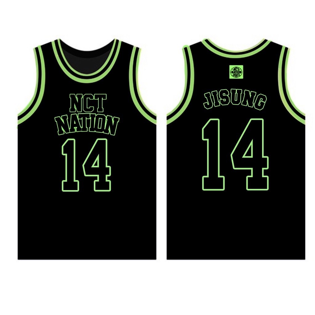 Nct Nation Jisung Jersey ผู้ชายผู้หญิงกีฬากลางแจ้งแฟชั่นบาสเกตบอล Breathable Uniform Unisex เสื้อแขน
