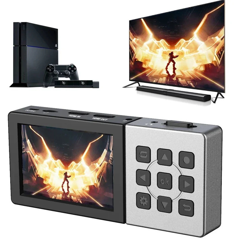 Ezcap273 HD 1080P 60fps HDMI Video Capture Card เกม Live Recording Box Recorder TF Card Playback Mic