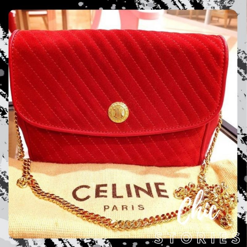 CHIC_พร้อมส่ง กระเป๋าสะพาย Celine แท้ มือสอง