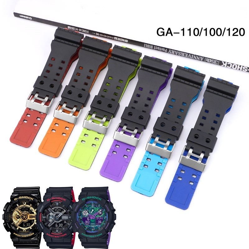 สายนาฬิกาข้อมือ TPU สําหรับ Casio G-SHOCK GA100 GA 110 120 150 200 300 400 700 GD100 110 120 GAX-10