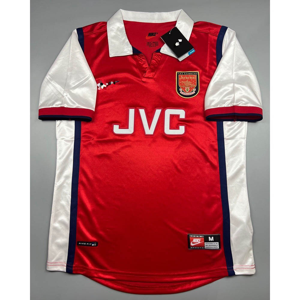 [พร้อมส่ง] เสื้อกีฬาแขนสั้น ลายทีมชาติฟุตบอล Arsenal 1998 สไตล์เรโทร คลาสสิก