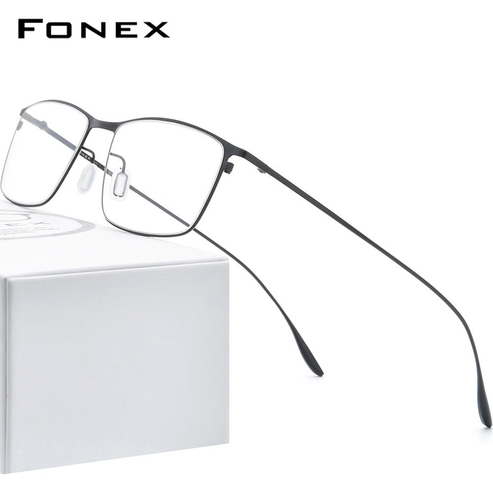 Fonex แว่นตากรอบโลหะผสมไทเทเนียม 2021 ทรงสี่เหลี่ยมสําหรับผู้ชาย