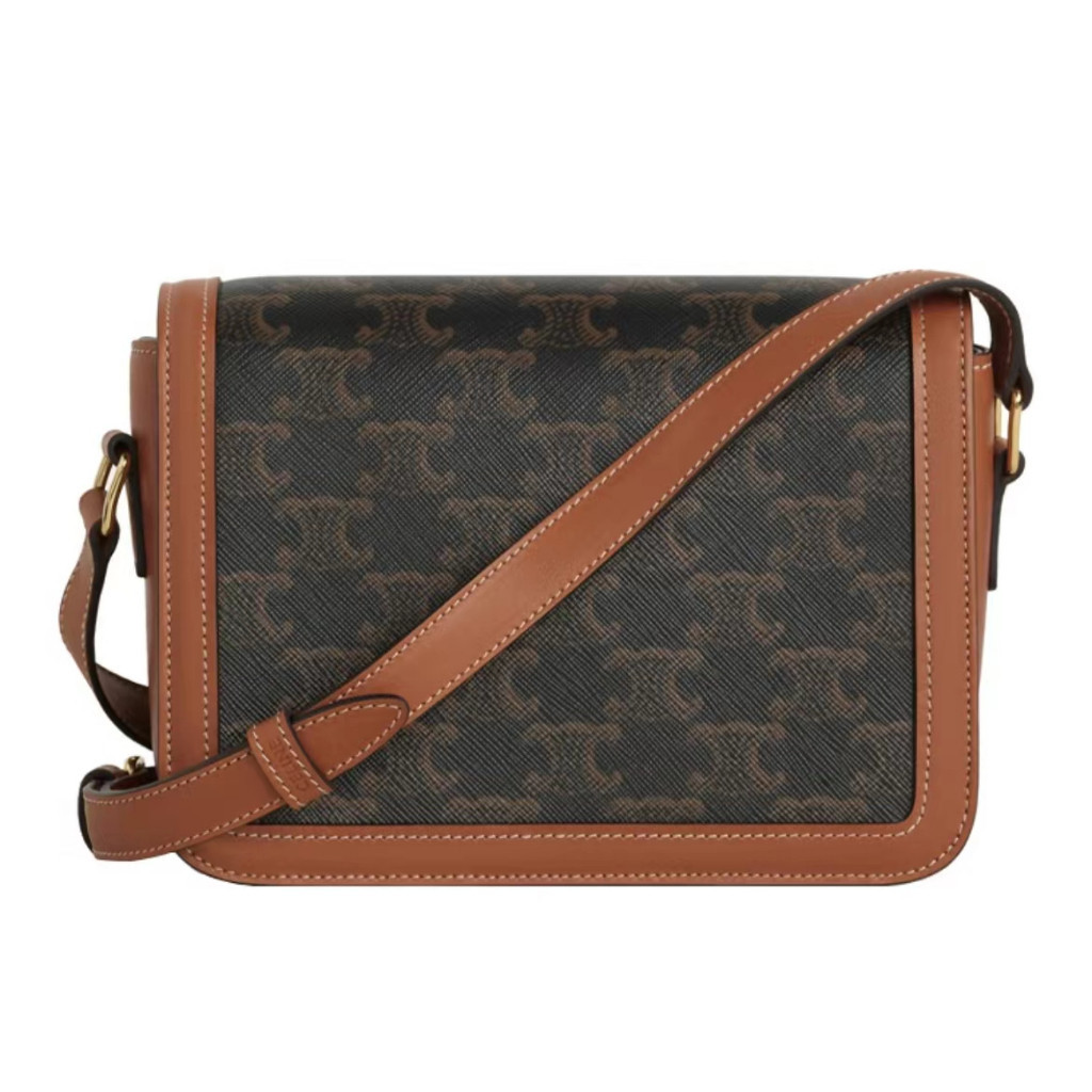 ,CELINE MINI CLAUDE IN TRIOMPHE CANVAS AND CALFSKIN กระเป๋า CLAUDE11 yutj