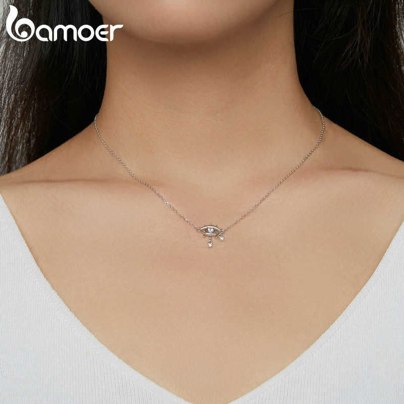 ▣ เงินสเตอร์ลิง Devil 'S Eyes Clavicle Chain สำหรับผู้หญิงเ