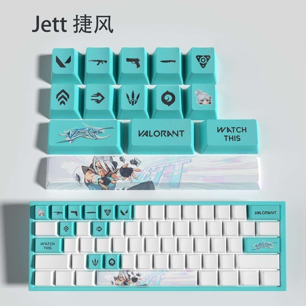 Jetwind New Fearless Contract Keycaps VALORANT Keycaps VALORANT 14-key Mini Set