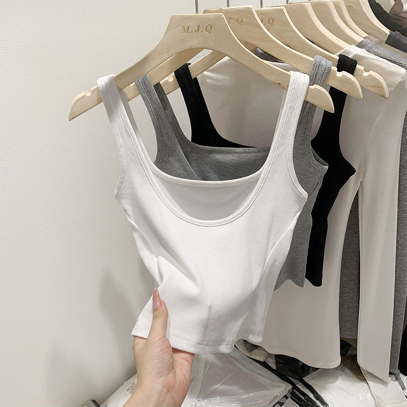 70356 เสื้อท็อป คอยู ตัวสั้น เรียบง่าย สําหรับผู้หญิง