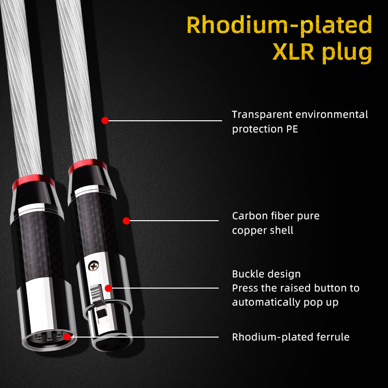 สายเคเบิ้ลเสียง Hifi 2RCA เป็น 2XLR OCC ชุบเงิน XLR เป็น RCA คู่ คุณภาพสูง