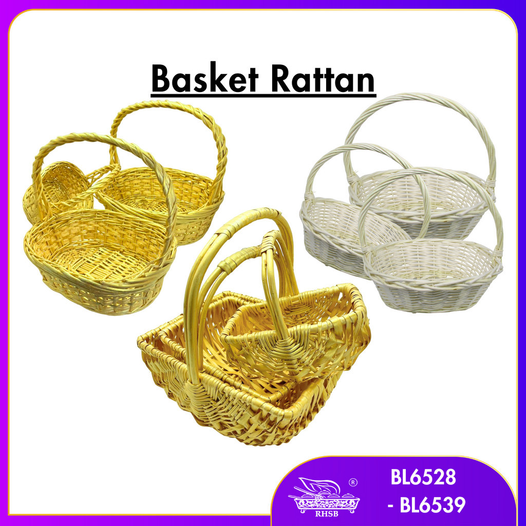 RATTAN BASKET / HAMPER BASKET / FRUIT BASKET / RATTAN DELIVERY BL6528