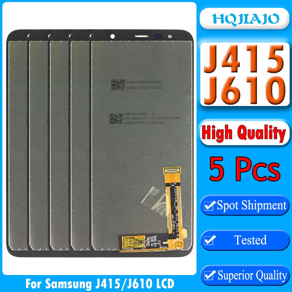 5ชิ้น6.0 ''คุณภาพสูงสำหรับ J4 หน้าจอสัมผัส J415ทัชสกรีนดิจิไทเซอร์สำหรับ Samsung J610 PLUS J6 + จอแสดงผล LCD
