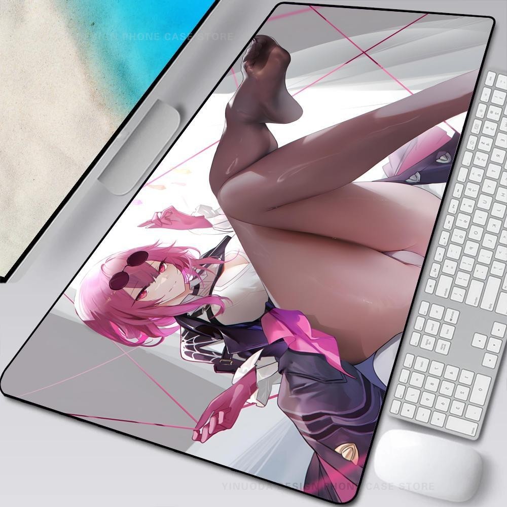 อะนิเมะ Honkai Star Rail Kafka แผ่นรองเม้าส์แผ่นรองโต๊ะพร้อม Pad อุปกรณ์เสริมสําหรับเล่นเกม Prime Gaming XXL คีย์บอร์ด Pad Pad Pad Padding Mat