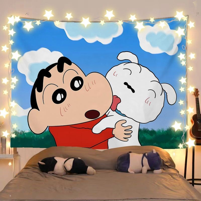 [หลายตัวเลือก] ชินจัง น่ารัก พื้นหลังแขวนผนัง ผ้าพื้นหลังห้องนอน ผ้าดัดแปลง ข้างเตียง ผ้าแขวนผนัง