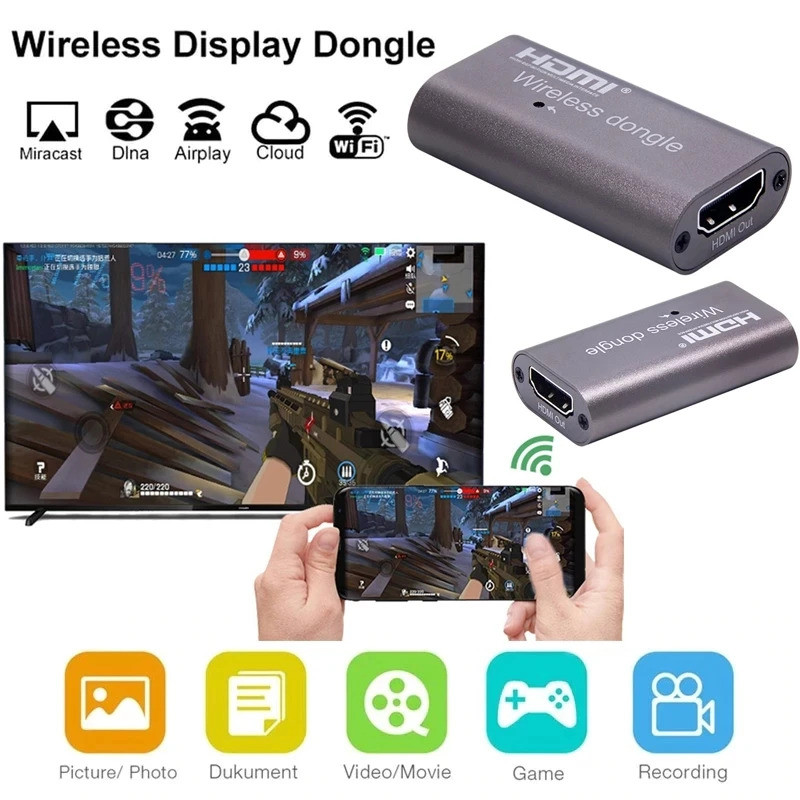 Wireless Wifi HDMI Display Adapter TV Stick Receiver Anycast DLNA Mirror Cast Screen to TV สําหรับ I
