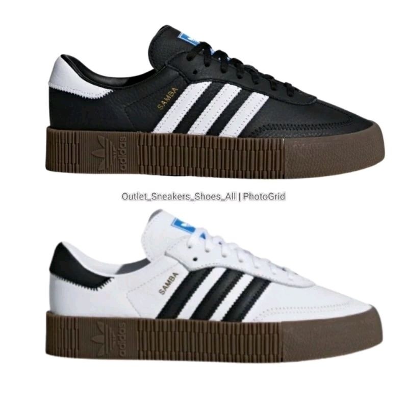 ♞,♘รองเท้า Adidas Sambarose Gum Black/White Unisex ใส่ได้ทั้ง ชาย หญิง [ ของแท้ พร้อมส่งฟรี ] hj