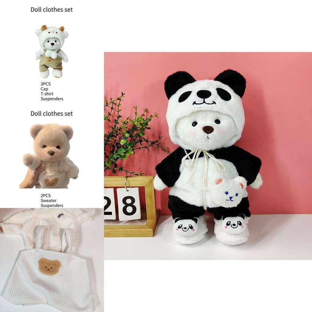 ชุดเสื้อผ้าตุ๊กตาหมี Lena Teddy Bear น่ารัก ขนาด 30 ซม.