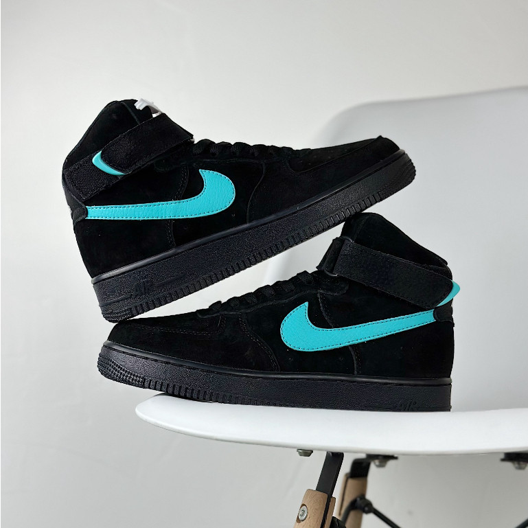 Tiffany &amp; Co. x Nike Air Force 1 High Basketball Shoes Casual Sneakers For Men Women Black Blue