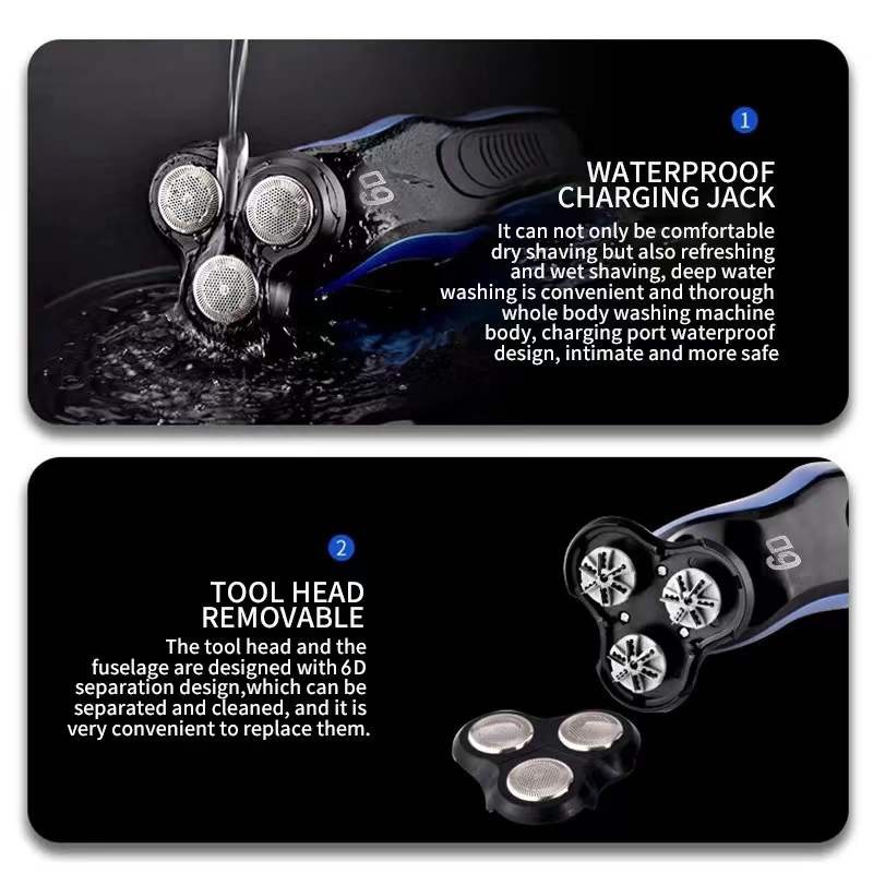 hot🔥การประกันคุณภาพ🔥 import 【8D Electric Shaver】8D Electric Shaver Multi-functional Beard Knife C