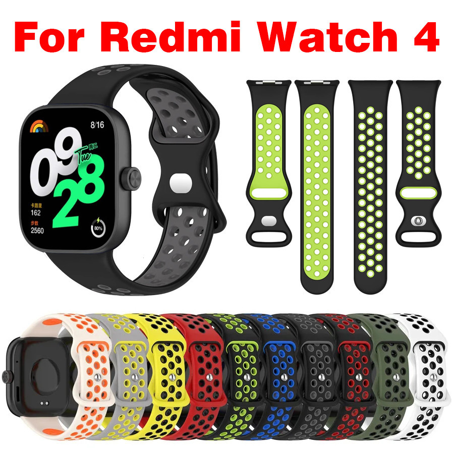 สายนาฬิกาข้อมือซิลิโคน สองสี แบบเปลี่ยน สําหรับ Xiaomi Redmi Watch 4 Redmi Watch 4 Smartwatch