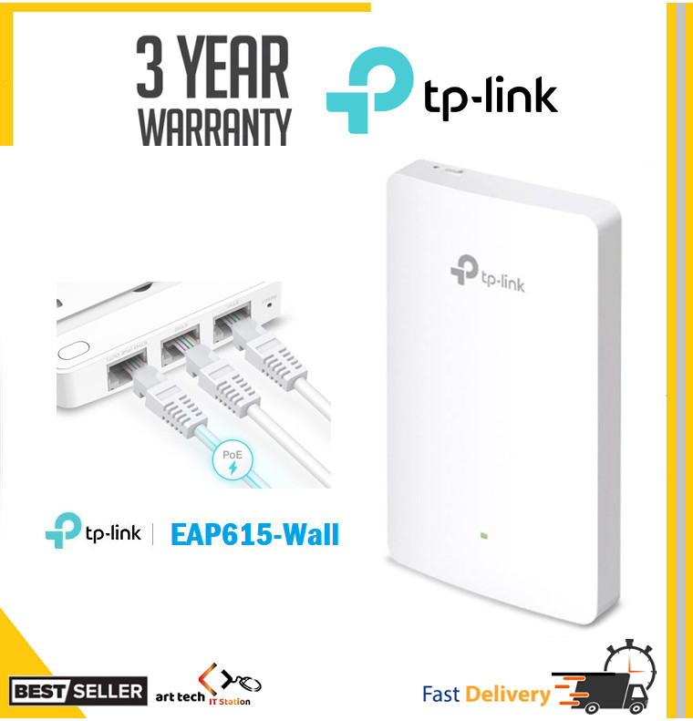 TP-Link EAP615-Wall AX1800 แผ่นติดผนัง WiFi 6 Access Point EAP615 ผนัง
