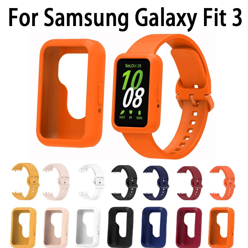 เคสซิลิโคน และสายนาฬิกา สําหรับ Samsung Galaxy Fit 3 เคสกันกระแทก สําหรับ Samsung Galaxy Fit3 อุปกรณ์เสริม