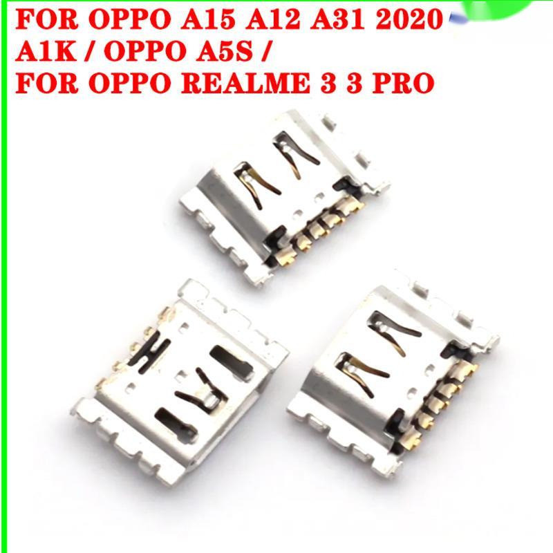 อุปกรณ์เชื่อมต่อพอร์ตชาร์จ USB สําหรับ Oppo A15 A12 A31 2020 A1k A5s Realme 3 Pro 5-50 ชิ้น