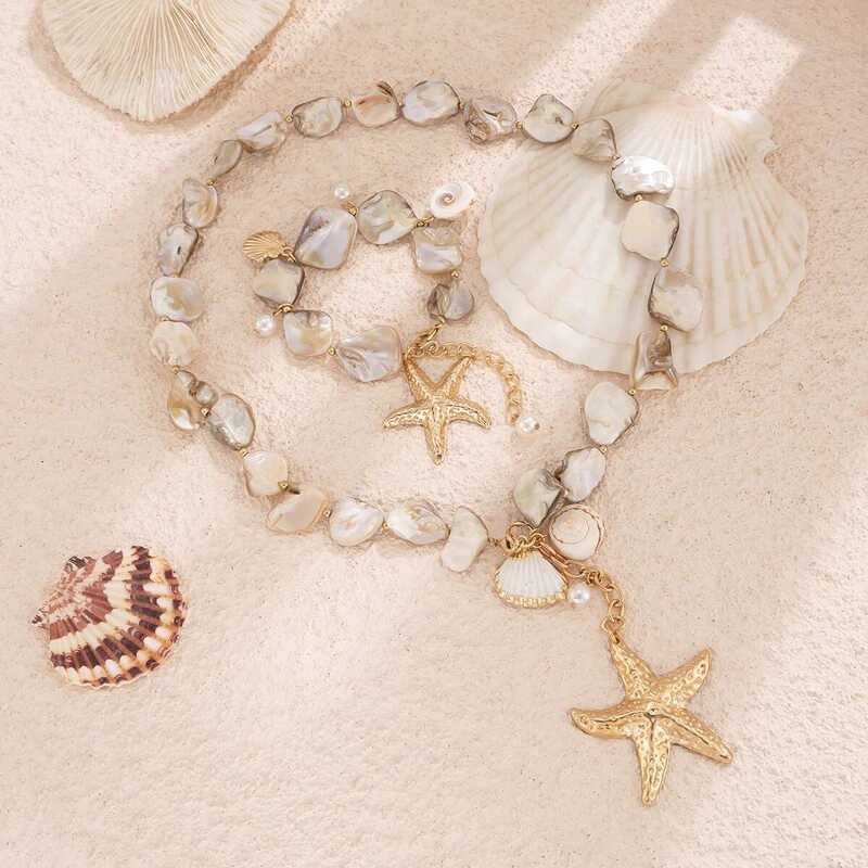 ▥ Boho ชุดเครื่องประดับ Y2k ไข่มุกเทียมสำหรับผู้ห