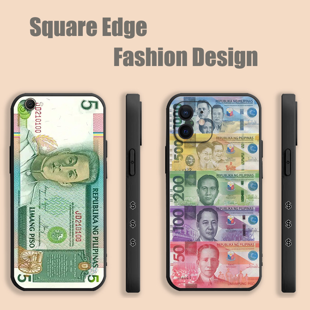 สําหรับRealme C30 9 10 9i C31 C33 C55 11 pro Plus 5GเงินPesชุดห้าpeso IAS02 เคสโทรศัพท์สแควร์ขอบ