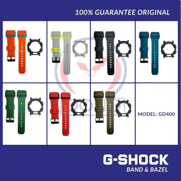 G-shock Gd400, Gd400 Biru Hijau Merah Hitam BAND and BEZEL "bnb" สินค้าคาสิโอและสายคล้องใหม่