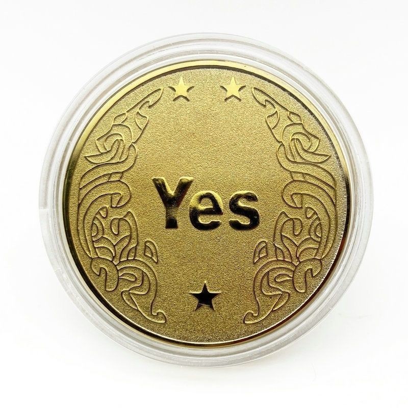 ♞,♘,♙Moonlight Version YES/NO Decision Coin Lucky Wishing Coin Creative Gift