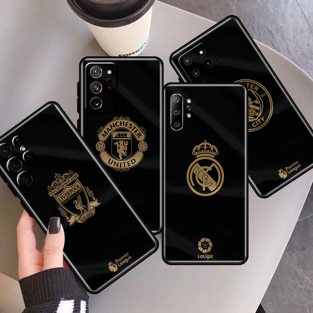Liverpool Man Cityซิลิโคนปกอ่อนป้องกันกล้องเคสโทรศัพท์In Stock Samsung Galaxy A32 A42 A52 A52S A72 M62 F62 A71 M53 4G 5G