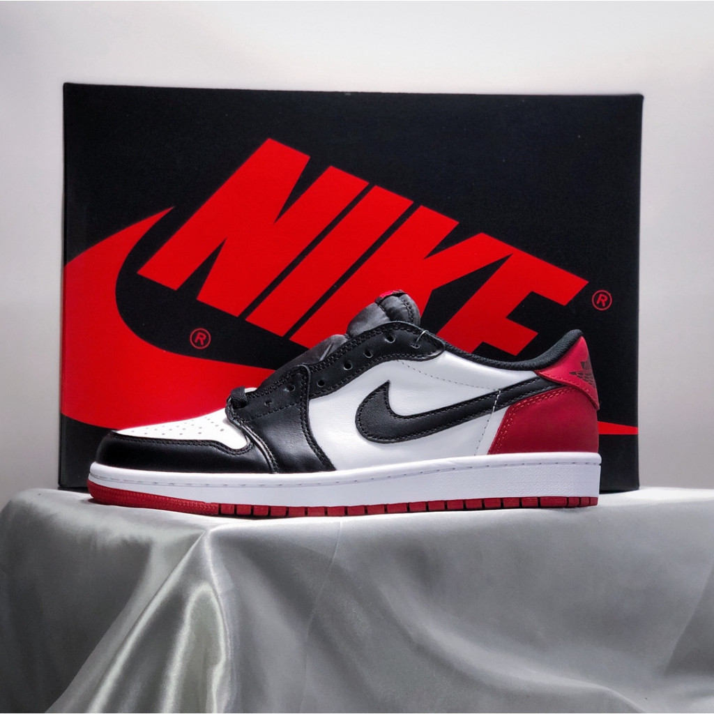 Nike Air Jordan 1 Low Black Toe Basketball Shoes Casual Sneakers for Men&amp;Women