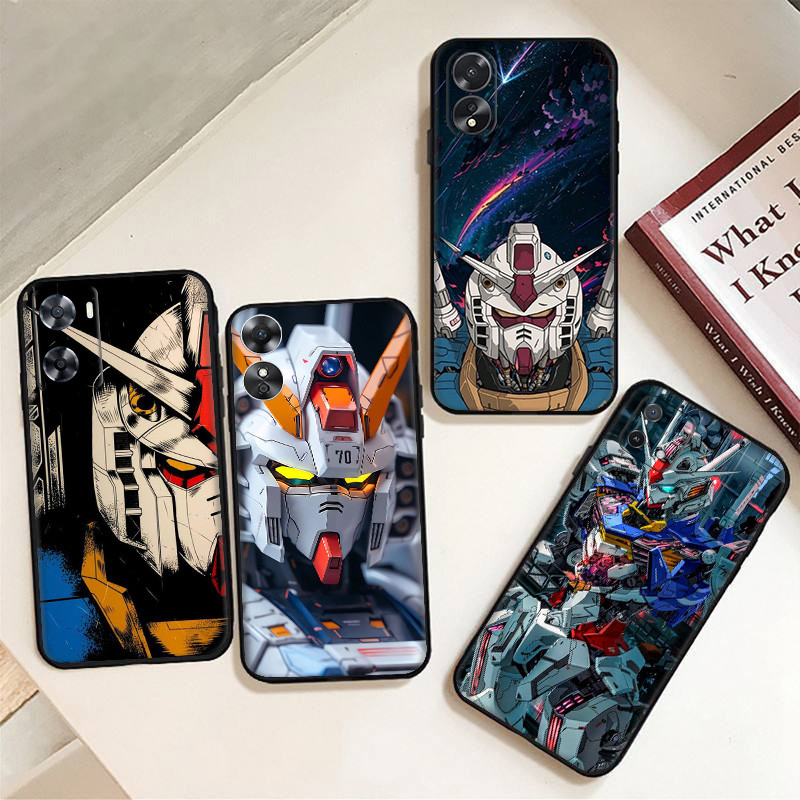 เคสโทรศัพท์สีดําเคสกันดั้มOPPO A12 A12S A12E A3S A3 Pro A3X A37 A39 A57 A5S A59 A77 A83 A5 2020 A9 A
