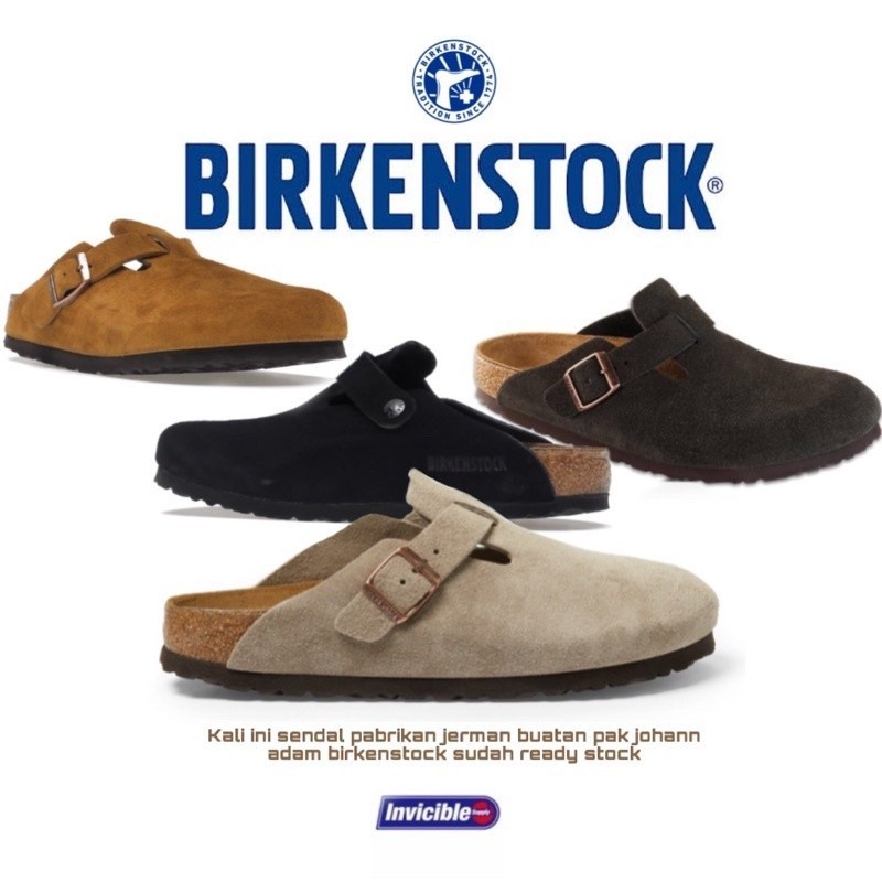 ♞Birkenstock BOSTON หนังกลับ TAUPE / BIRKENSTOCK BOSTON / BIRKENSTOCK BOSTON TAUPE bb