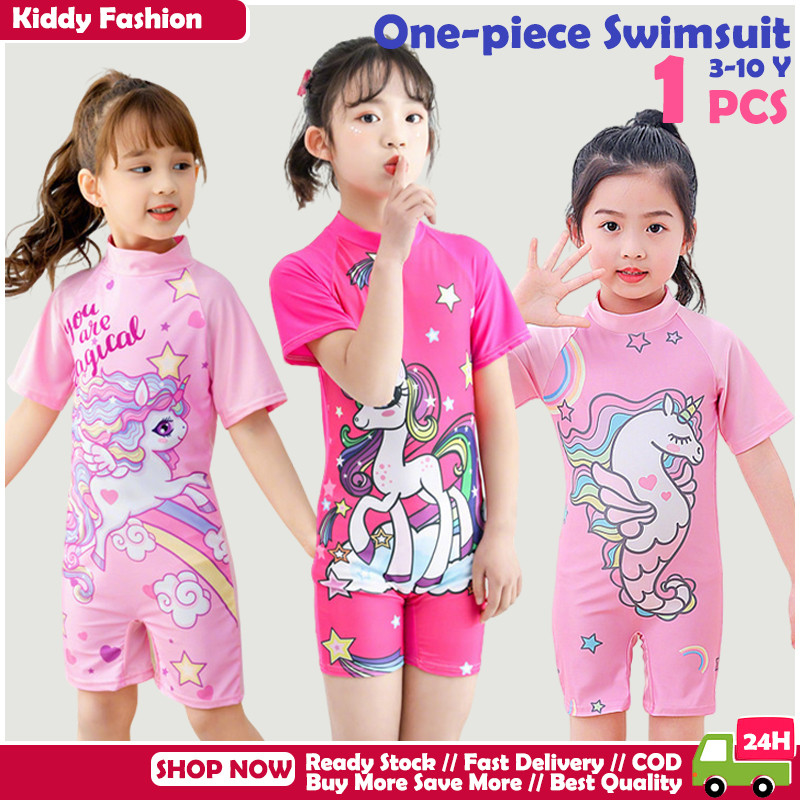 [BANGKOK SHIPPING] ชุดว่ายน้ําวันพีซสําหรับเด็กผู้หญิง 3-10 ปี ชุดว่ายน้ําลายยูนิคอร์นสําหรับเด็กเล็กสําหรับเด็กทารก