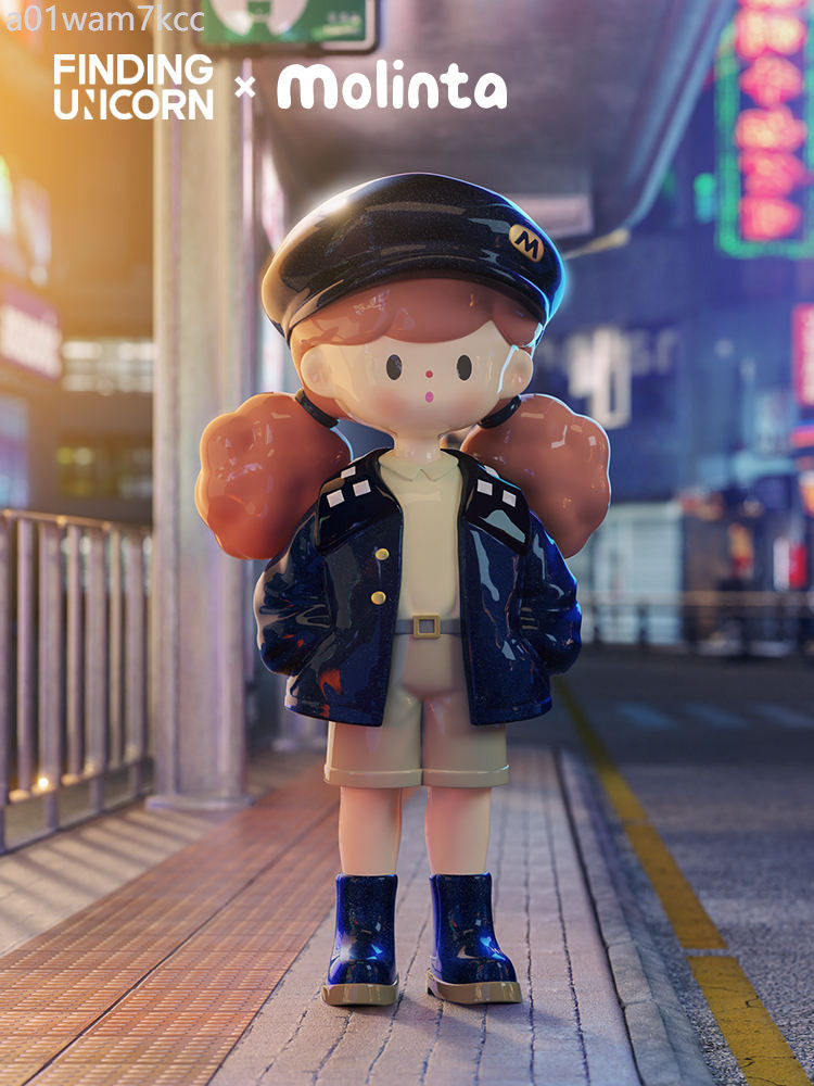 ♞,♘,♙กำลังมองหา Unicorn Molinta Retro Hong Kong Blind Box Popcorn Sister Figure Blind Box Ornament